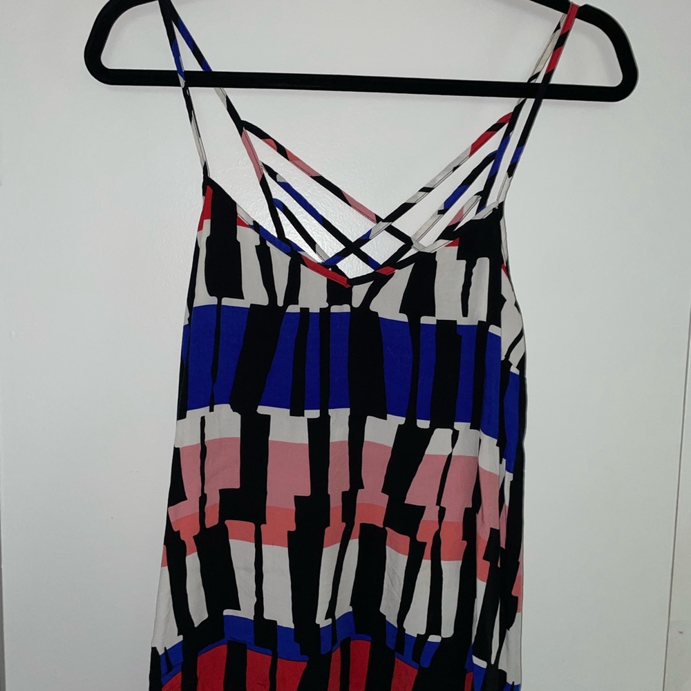 Colorful Geometric Strappy Top